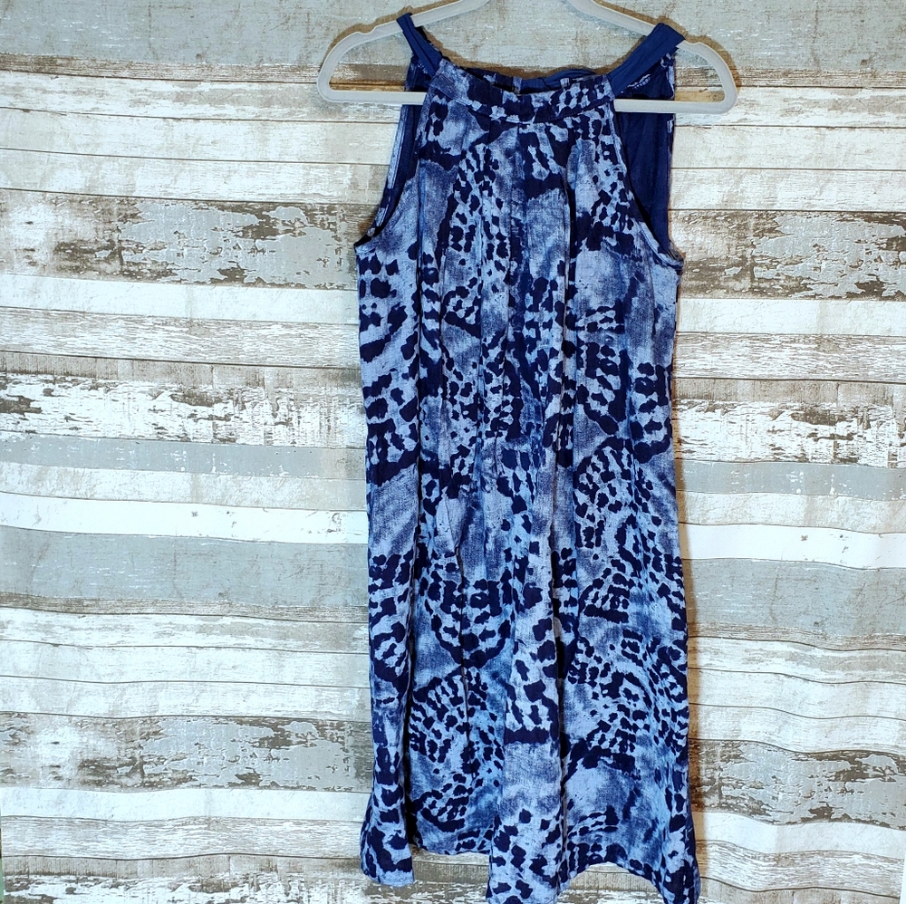 BELLAMBRA Women's Linen Halter Dress Blue Medium - Picture 13 of 15